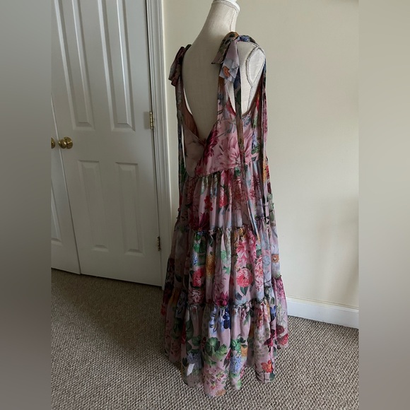 Anthropologie Geisha Designs Isabella Floral Midi Puffy Dress size XXL - Picture 4 of 11